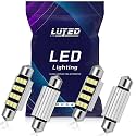 2 X Super Bright 2835 6-EX Chipsets Error Free 1.25 inches DE3175 DE3021 DE3022 3175 LED Bulbs Used For Dome light,Xenon White (Xenon White, 4pcs-41mm)
