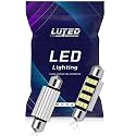 2 X Super Bright 2835 6-EX Chipsets Error Free 1.25 inches DE3175 DE3021 DE3022 3175 LED Bulbs Used For Dome light,Xenon White (Xenon White, 2pcs-41mm)