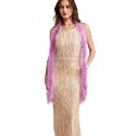 2 Yards 20g Fluffy Marabou Feather Boa for DIY Craft Sewing Trim Home Wedding Party Decoration-Light Purple