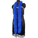 2 Yards 20g Fluffy Marabou Feather Boa for DIY Craft Sewing Trim Home Wedding Party Decoration-Acid Blue