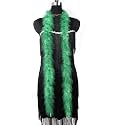 2 Yards 20g Fluffy Marabou Feather Boa for DIY Craft Sewing Trim Home Wedding Party Decoration-Lime Green