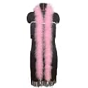 2 Yards 30g Fluffy Marabou Feather Boa for DIY Craft Sewing Trim Home Wedding Party Decoration-Light Pink