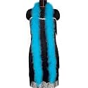 2 Yards 30g Fluffy Marabou Feather Boa for DIY Craft Sewing Trim Home Wedding Party Decoration-Blue