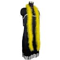 2 Yards 30g Fluffy Marabou Feather Boa for DIY Craft Sewing Trim Home Wedding Party Decoration-Yellow