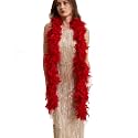 2 Yards 80g Turkey Chandelle Feather Boa for DIY Craft,Party Dancing Dress Up, Halloween Decoration