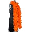 2 Yards 80g Turkey Chandelle Feather Boa for DIY Craft,Party Dancing Dress Up, Halloween Decoration