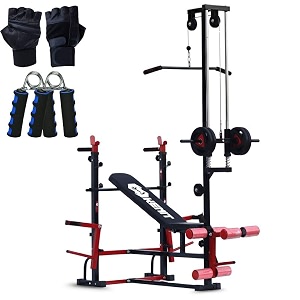 20-in-1 multi-function fitness bench with inclinedecline training pulley system grip strengthener and workout gloves for advanced home gym training