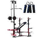 20-in-1 Multi-Function Workout Bench with Incline/Decline Positions, Chest Fly, Pulley System and Included Hand Gripper for Strength Training at Home