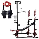 20-in-1 Multifunctional Fitness Bench for Home Workout with J-Hook, Incline Decline Training, Pulley System, Gloves &amp; Skipping Rope – Heavy Duty Gym Bench