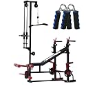 20-in-1 Multifunctional Gym Bench with Lat Pulldown for Home Workout, J-Hook Bench Press Station, Incline Decline Positions, Chest Fly &amp; Hand Gripper