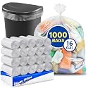 PLASTIC PRINCE 12-16 Gallon Trash Bags, Clear Plastic Bags 12-16 Gal, 24" x 31" Clear Garbage Bags, 8 Micron High-Density Garbage Can Liners, Pack of 1000
