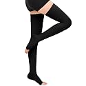 20-30 mmHg Compression Stockings for Women &amp; Men,Thigh High Medical Compression Socks,Support Graduated Compression Hose Sock for Treatment Varicose Veins Swelling-Closed Toe/Open Toe/Footless