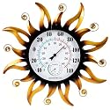 20" Large Outdoor Thermometer, Sun Outside Decor for Patio Yard Garden