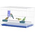 20" Stackable Flight Bird Cage, Designed for Parakeets &amp; Multiple Bird Species, with Slide-Out Tray &amp; Convenient Handle, for Cockatiels, Conures, Lovebirds, Canaries, &amp; More, Stylish White Aviary