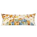 20"x54" Body Pillow Case Cover Fall Body Pillow Cover with Zipper Soft Long Cooling Orange Blue Green Pumpkins Silk Pillowcase for Hair and Skin Thanksgiving Maple Leaf Satin Pillowcases for Women Men