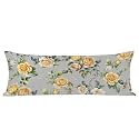20"x54" Body Pillow Case Cover Yellow Rose Body Pillow Cover with Zipper Soft Long Cooling Silk Pillowcase for Hair and Skin Vintage Country Botanical Floral Vines Satin Pillowcases for Women Men