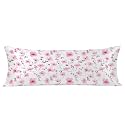 20"x54" Body Pillow Case Cover Pink Floral Body Pillow Cover with Zipper Smooth Soft Long Cooling Country Flowers Silk Pillowcase for Hair and Skin Spring Summer Modern Satin Pillowcases for Women Men