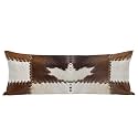 20"x54" Body Pillow Case Cover Brown Cowhide Body Pillow Cover with Zipper Long Cooling Cow Fur Print Silk Pillowcase for Hair and Skin Farmhouse Patchwork Western Cowboy Satin Pillowcases for Women