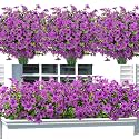 Bassion 20 Bundles Artificial Flowers for Outdoors Decorations, Fuschia