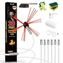 20 Ft Chimney Sweep Kit with 6 Flexible Rods & Chimney Brush