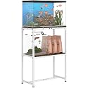 Mondazie 10-20 Gallon Fish Tank Stand, 24" L x 12" W x 32.2" H, White