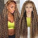 20 Inch Highlight Ombre Deep Wave Lace