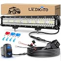 20 Inch LED Light Bar Spot Flood Combo 280W with Wiring Harness Kit