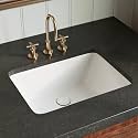 20 Inch Undermount Bathroom Sink Rectangle, Los Flexi 20" x 15" White Ceramic undermount vanity sink with Overflow, Space-Saving Vitreous China Under Counter Lavatory Sink