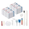 20 Kits Travel Toiletry Kit Bulk, 9-in-1 Disposable Personal Hygiene Kit