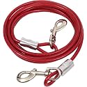 20 Meter(Pack of 2) Vinyl Coated Stainless Steel Tie Out Cable AntiRust Buckles | Load 60KG | Heavy Duty Rope for Blankets Curtains Camping Gardening Pets Outdoor Use