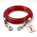20 Meter Vinyl Coated Stainless Steel Tie Out Cable in with AntiRust Buckles | Load 60KG | Heavy Duty Rope for Blankets Curtains Camping Gardening Pets Outdoor Use