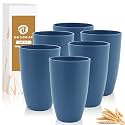 20 OZ Large Drinking Cups, Unbreakable Plastic Tumblers - Blue