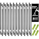 20 Pack 12 inch Tent Stakes Heavy Duty Metal Tent Pegs for Camping Steel Tent Pegs Unbreakable and Inflexible