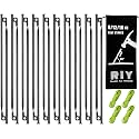20 Pack 16 inch Tent Stakes Heavy Duty Metal Tent Pegs for Camping Steel Tent Pegs Unbreakable and Inflexible