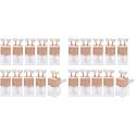 20 Pack,8ml Matte Glass Car Air Freshener Perfume Clip Diffuser,Empty Essential Oil Perfume Vials Diffuser Vent Outlet,Thick Glass Ornament with Wooden Caps,Free Funnel,Dropper