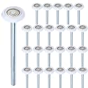 20 Pack 9" Stem 2" 13 Ball Nylon Commercial Grade Garage Door Roller, Quiet/Durable and High Load, Use 6200ZZ Double Seals Precision Bearings