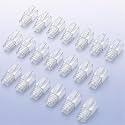 20-Pack Cat6 Cat7 Cat8 RJ45 Strain Relief Boots Transparent