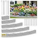 20-Pack No Dig Garden Edging Borders,20FT Plastic Lawn Edging