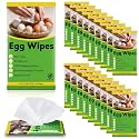 20 Pack Egg Wipes for Cleaning Fresh Eggs, Natural Egg Cleaner Wipes for Markets Backyard Chickens Poultry Coop Farm, 200 Count Total