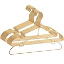 20 Pack Gold Aluminum Hangers, 16.5 Inch Non-Slip Metal Clothes Hangers, Lightweight Sturdy and Bulk Space-Saving Hangers for Pants, Skirt, Shirt, Dress, Tie