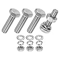 M METERXITY 4-Pack Hex Head Screw Bolt with Nuts Flat &amp; Lock Washers M6x22mm Stainless Steel Bolts and Nuts Kit Fully Threaded Metric Bolt Assortment for Equipment/Machinery