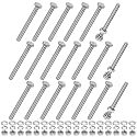 M METERXITY 20-Pack Hex Head Screw Bolt with Nuts Flat &amp; Lock Washers M6x60mm Stainless Steel Bolts and Nuts Kit Fully Threaded Metric Bolt Assortment for Equipment/Machinery