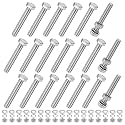 M METERXITY 20-Pack Hex Head Screw Bolt with Nuts Flat &amp; Lock Washers M10x70mm Stainless Steel Bolts and Nuts Kit Fully Threaded Metric Bolt Assortment for Equipment/Machinery