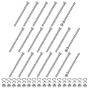 M METERXITY 20-Pack Hex Head Screw Bolt with Nuts Flat &amp; Lock Washers M6x100mm Stainless Steel Bolts and Nuts Kit Fully Threaded Metric Bolt Assortment for Equipment/Machinery