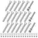 M METERXITY 20-Pack Hex Head Screw Bolt with Nuts Flat &amp; Lock Washers M10x75mm Stainless Steel Bolts and Nuts Kit Fully Threaded Metric Bolt Assortment for Equipment/Machinery