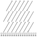 M METERXITY 20-Pack Hex Head Screw Bolt with Nuts Flat &amp; Lock Washers M6x120mm Stainless Steel Bolts and Nuts Kit Fully Threaded Metric Bolt Assortment for Equipment/Machinery