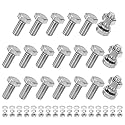 M METERXITY 20-Pack Hex Head Screw Bolt with Nuts Flat &amp; Lock Washers M8x16mm Stainless Steel Bolts and Nuts Kit Fully Threaded Metric Bolt Assortment for Equipment/Machinery