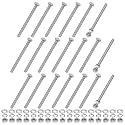 M METERXITY 20-Pack Hex Head Screw Bolt with Nuts Flat &amp; Lock Washers M6x85mm Stainless Steel Bolts and Nuts Kit Fully Threaded Metric Bolt Assortment for Equipment/Machinery