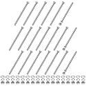 M METERXITY 20-Pack Hex Head Screw Bolt with Nuts Flat &amp; Lock Washers M6x110mm Stainless Steel Bolts and Nuts Kit Fully Threaded Metric Bolt Assortment for Equipment/Machinery