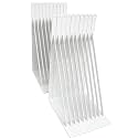 20 Pack L20 x H 12" White Heavy Duty Shelf Brackets with Screws Metal Shelf Brackets Shelf Support Angle Brackets for Shelves L Brackets Heavy Duty Floating Shelf